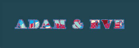 Adam Concept Retro Colorful Word Art Royalty Free Vector