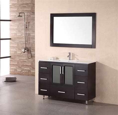 48 Inch Modern Single Sink Bathroom Vanity In Espresso