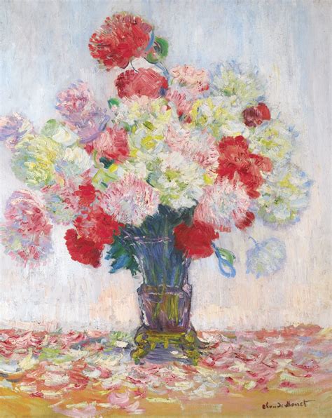 It is one of many works by the artist of his garden at giverny over the last thirty years of his life. CLAUDE MONET 1840 - 1926 VASE DE PIVOINES signed Claude ...
