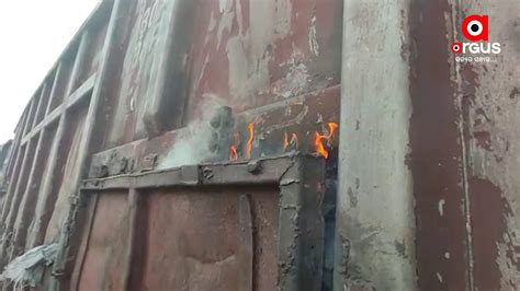 Coal Laden Train Catches Fire In Balasore