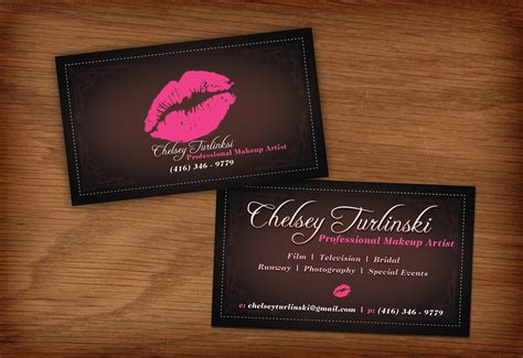 And with vistaprint free shipping on all business card templates: Business Card For Makeup Artist, Chelsea Turlinski. on Behance