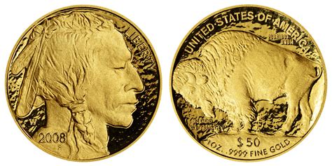 2008 W Gold American Buffalo Bullion Coin Deep Cameo Proof 50 One