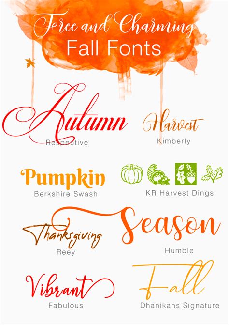 Free And Charming Fall Fonts
