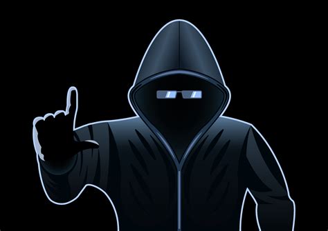 Hacker Hooded Man Cartoon Isolated 4917100 Vector Art At Vecteezy