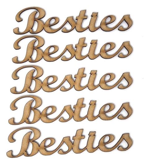 Besties Wording Pack Of 5 Craft Letters 15cm Wide Letter A Crafts