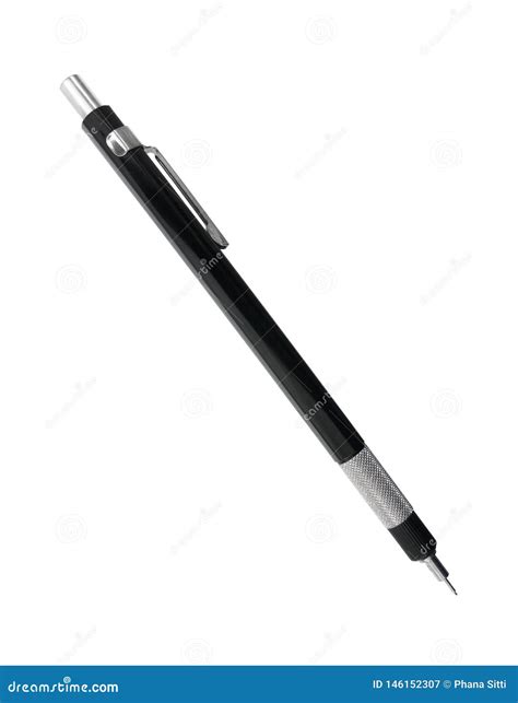 Black Mechanical Pencil Isolated On White Background Mechanical Pencil