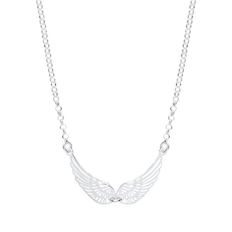 925 Sterling Silver Angel Wings Pendant Necklace Silver Collection