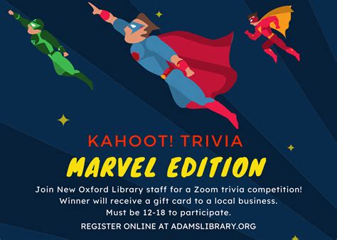 Kahoot Trivia Marvel Edition Adams County Library