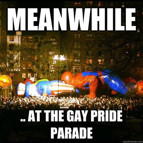 Meanwhile At The Gay Pride Parade Gay Spiderman Quickmeme