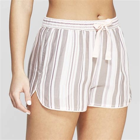 Womens Striped Simply Cool Pajama Shorts Stars Above Mauve Xs