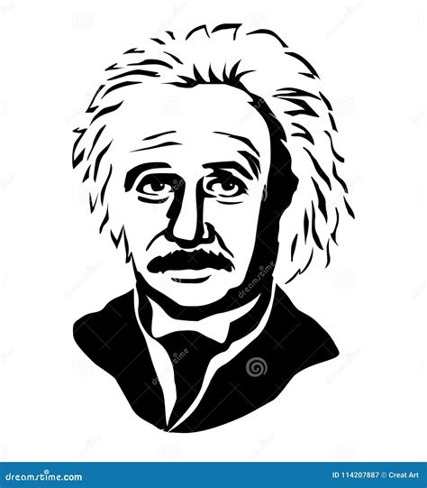 Albert Einstein Retrato Del Vector De Albert Einstein Fotografía