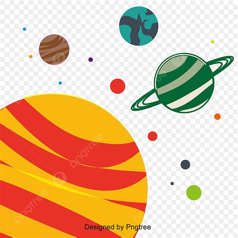 Space Moon Planet Vector Png Images Cartoon Hand Painted Space Planet