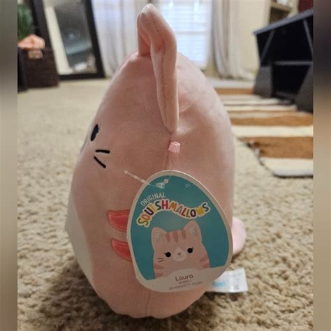 Squishmallows Toys Nwt Laura The Pink Squishmallow Cat 9 Tall Very