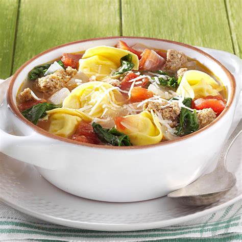 Rustic Italian Tortellini Soup Recipe Taste Of Home