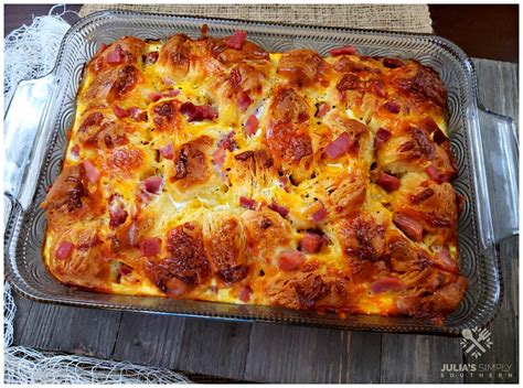 Country Ham Biscuit Breakfast Casserole Julias Simply Southern