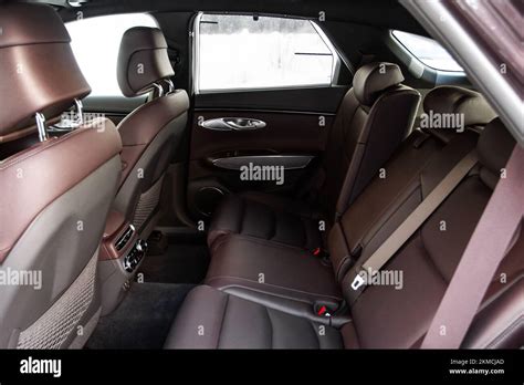 Modern Suv Car Inside Leather Light Back Passenger Seats In Modern
