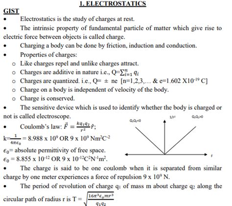 Nice Electrostatics Class 12 Notes Pdf Physics Wallah Up Board Syllabus