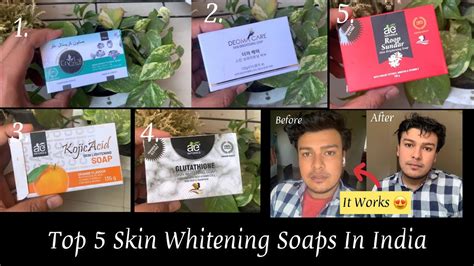 top 5 skin whitening soaps review best skin lightening soaps in india youtube