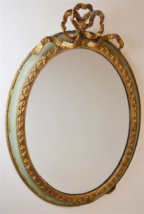 Antiques Atlas - Antique Wall Mirror Oval Looking Glass Gilt Gesso