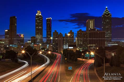 49 Atlanta Skyline At Night Wallpaper On Wallpapersafari