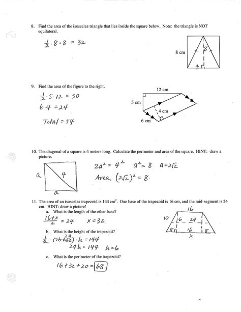 2 question unit 7 polygons & quadrilaterals homework 6: Jiazhen's Geometry: Quadrilateral Chapter Test Review Key