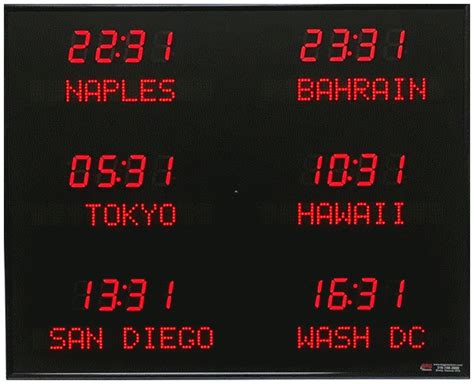 Digital Time Zone Displays World Clocks Digital World Clocks Or Time