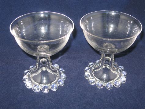 Candlewick Imperial Glass Hollow Stem Champagne Tall Sherbet Glasses 400 190 Set Of 2