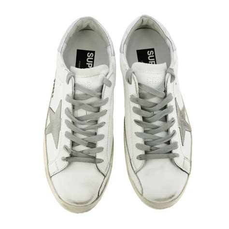 Superstar Golden Goose Sneakers In Leather With Suede Star And Laminated Heel Sneakers Golden