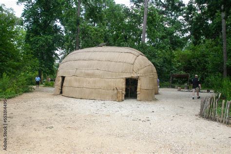 Jamestown Historic Park In Virginia Looking At Traditional Native