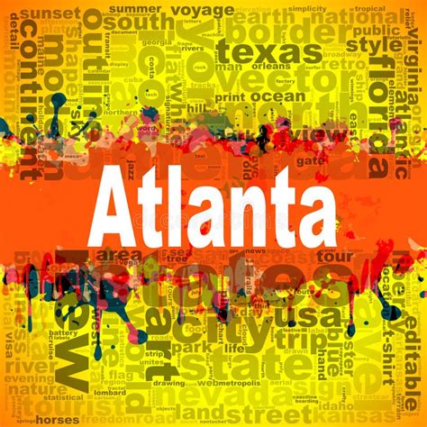 Atlanta Word Cloud Design Stock Illustration Illustration Of Idea