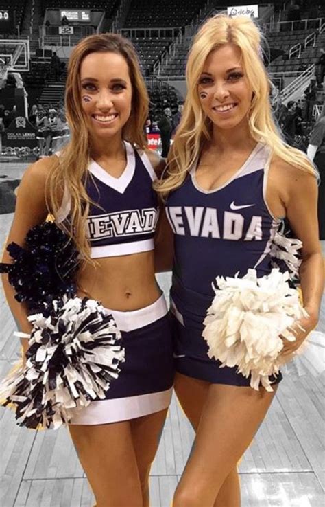 University Of Nevada Gorgeous Cheerleaders Cheerleading Outfits Cute Cheerleaders