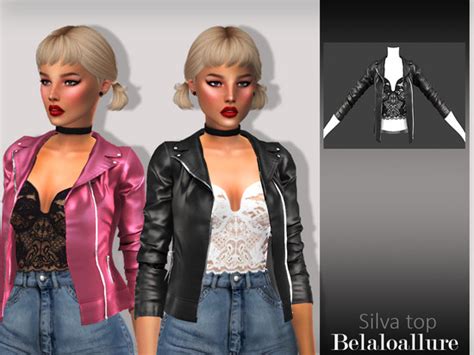 Biker Leather Jacket With Lace Top For Your Sims Enjoy Found In