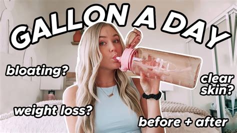 I Drank A Gallon Of Water Everyday For A Week Again And Heres What Happened Youtube