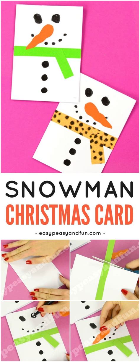 We've rounded up 26 diy christmas cards that are perfect to try this season and will serve as inspiration for your own holiday. Snowman Christmas Card | Christmas card crafts, Diy christmas cards, Christmas paper crafts
