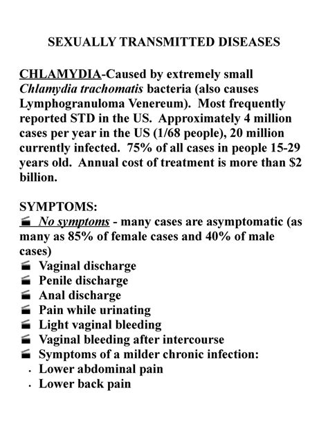 sexually transmitted diseases sexually transmitted diseases chlamydia caused by extremely