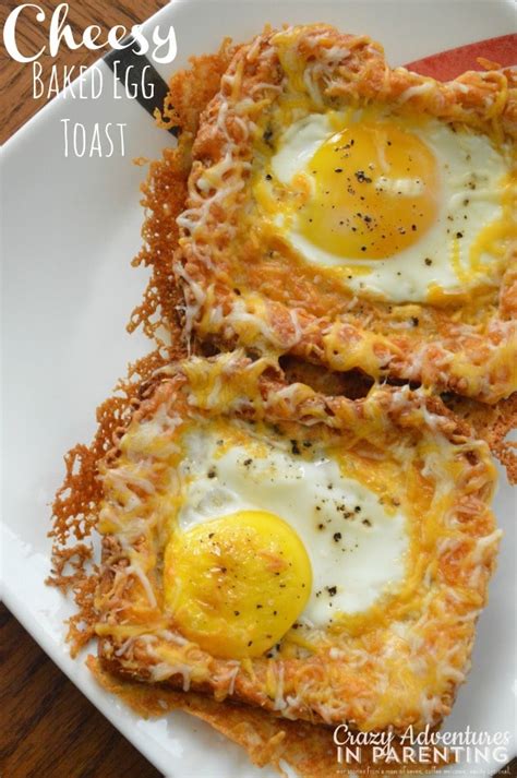 Cheesy Baked Egg Toast Crazy Adventures In Parenting
