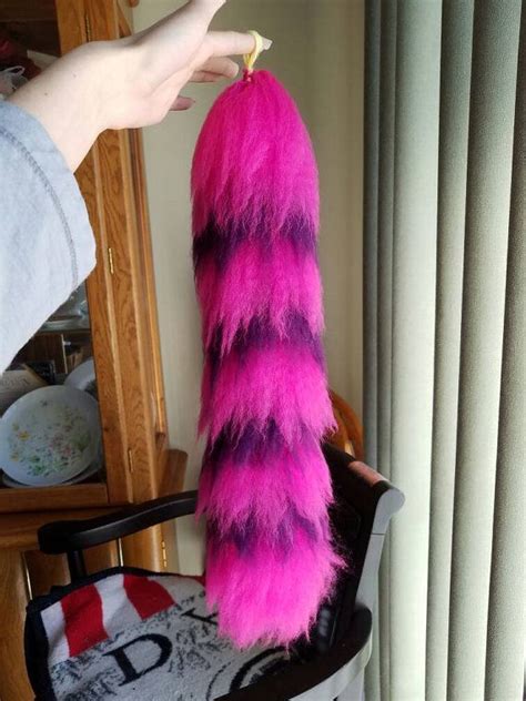Cheshire Cat Tail For Cosplay Costume Accessory Petplay Etsy Chat