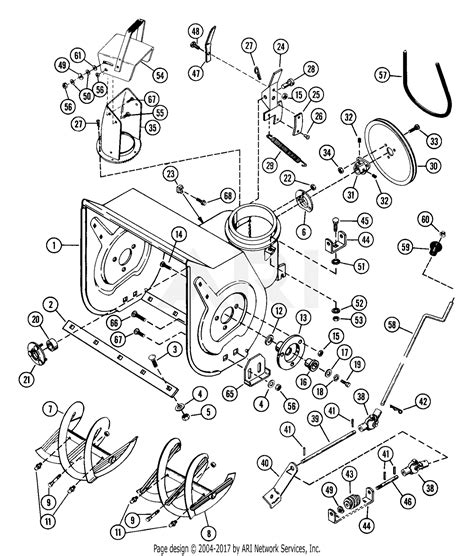 Ariens 924046 014501 St524 5hp Tec 24 Blower Parts Diagram For