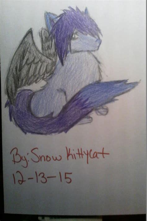Blue Wolf With Wings By Snowkittycat123 On Deviantart