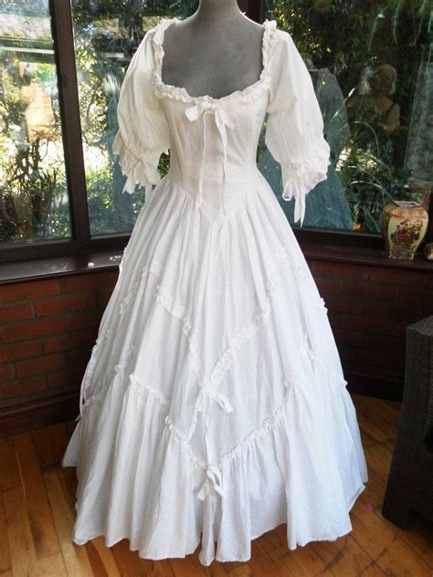 Vintage Laura Ashley Designer Pure White Frilled Romantic Victorian