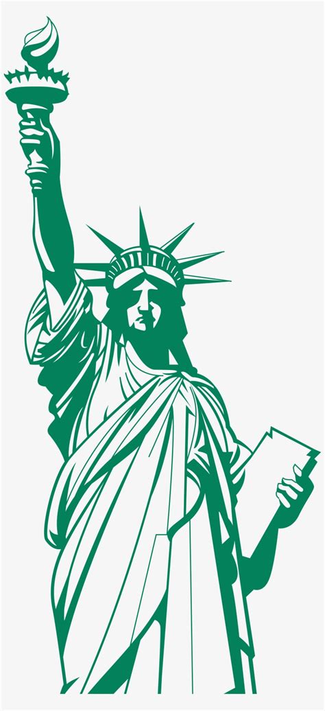 Statue Of Liberty Logo Png Graphic Black And White Estatua De La