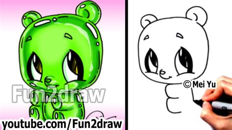 Kawaii Gummy Bear Drawing Tutorial Easy Things To Draw For