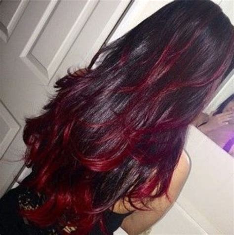 Pretty hairstyles blonde hairstyles dream hair. 25 Red Highlights On Black Hair to Gear Up Your Style ...