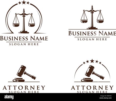 Derecho Y Abogado Elegante Logotipo De Derecho Y Abogados De Vector