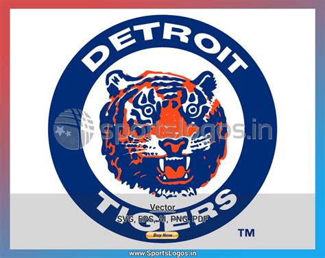 Detroit Tigers 1964 1993 American League Baseball Sports Vector