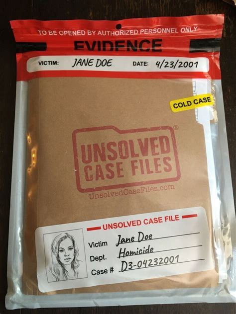 Unsolved Case Files Game Printable Ednasantos1