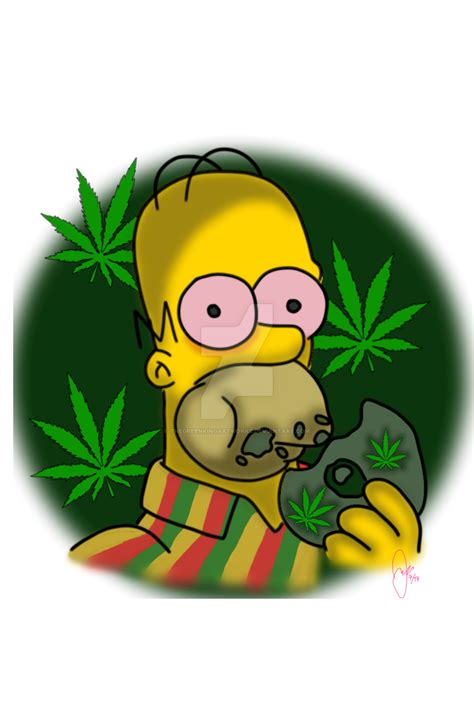 Download Homer Bart Yellow Cannabis Green Simpson Hq Png Image Freepngimg