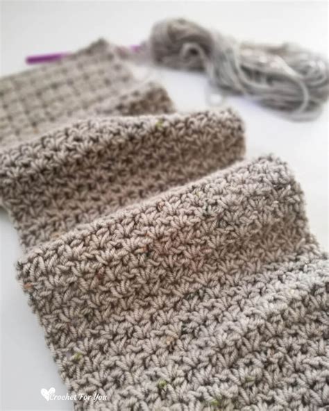 Half Double Crochet V Stitch Scarf Free Pattern Crochet For You