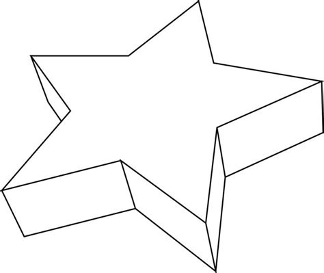 Une étoile en 3 D - Dory, coloriages | Etoile, Coloriage, 3 d