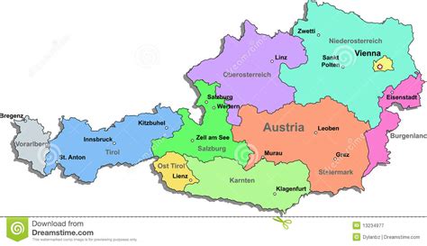 Tripadvisors österreich karte mit hotels, pensionen und hostels: Österreich-Karte vektor abbildung. Illustration von vektor ...